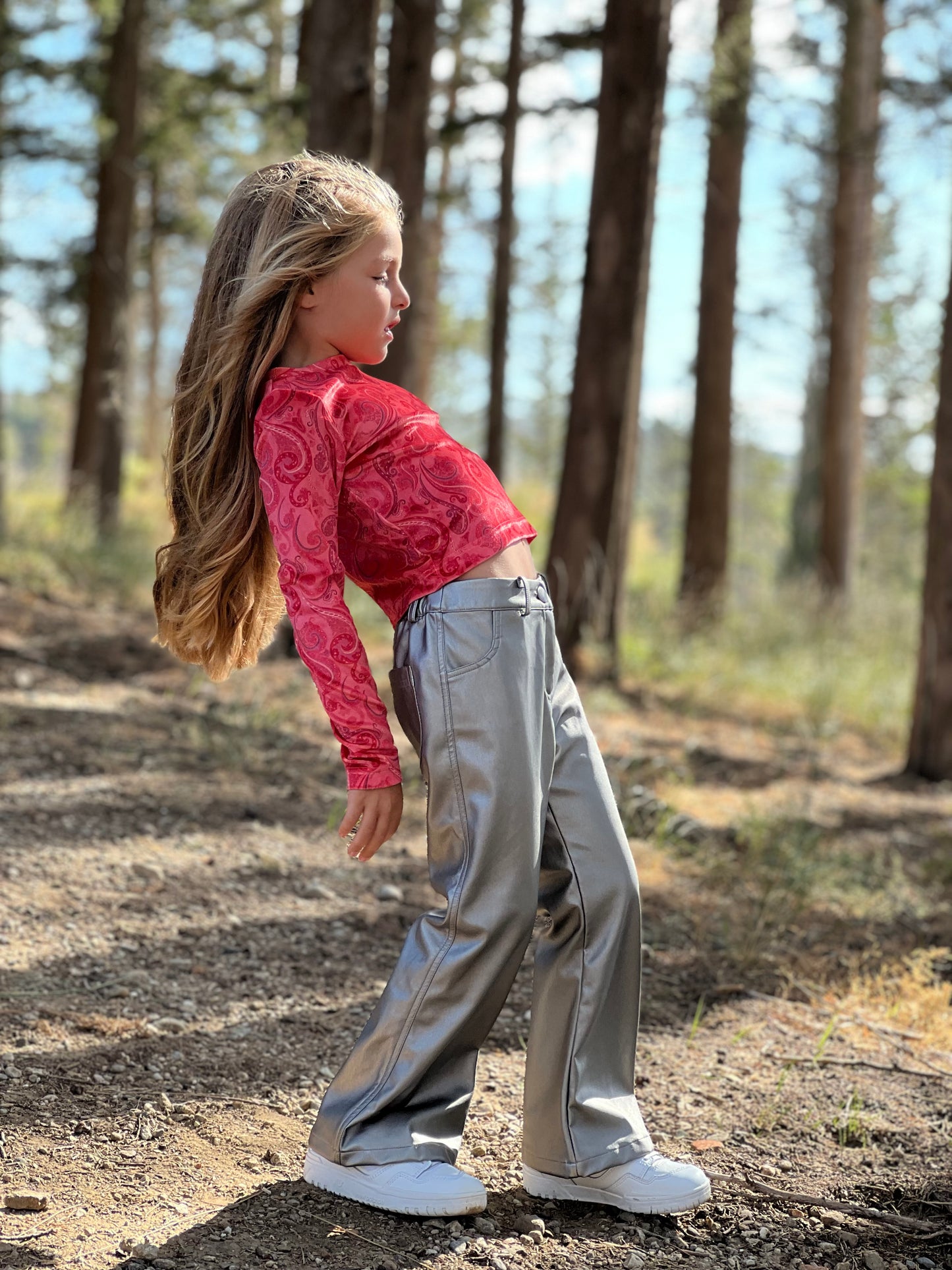 CAPSULE LEATHER FLARE PANTS