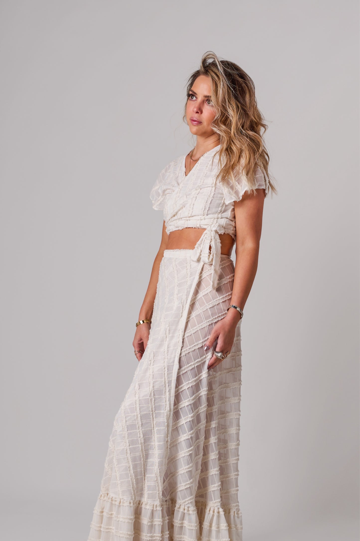 WRAP SKIRT OFF WHITE