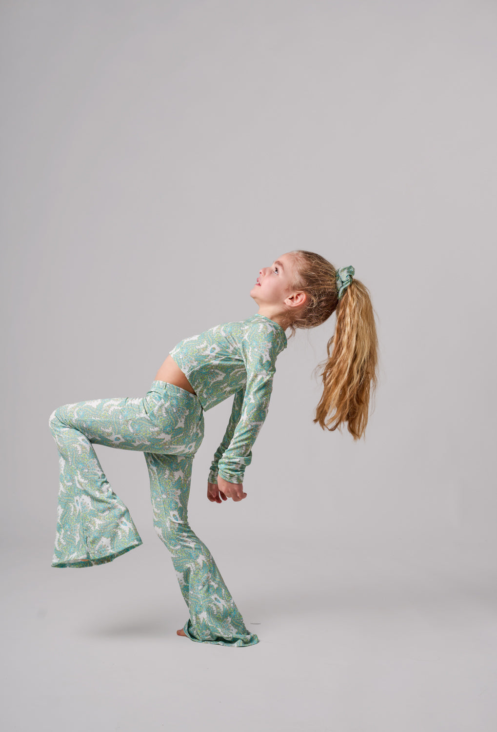 SPORTY CROP TOP LONG SLEEVE GREEN