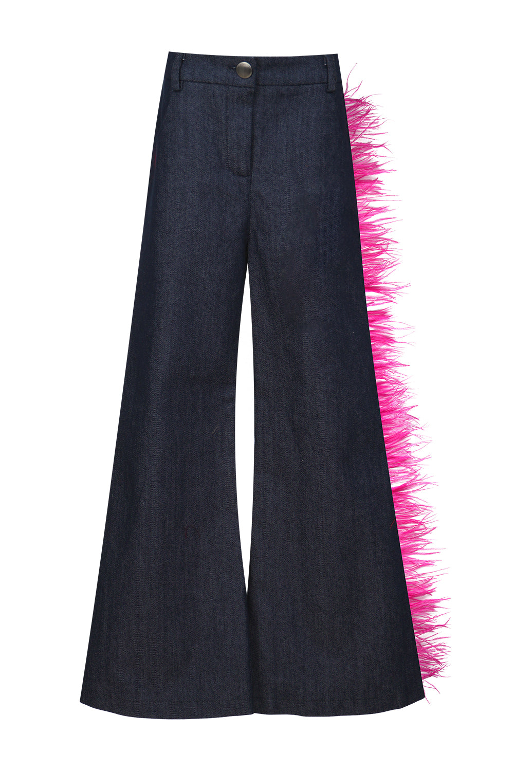 Feather blue jeans