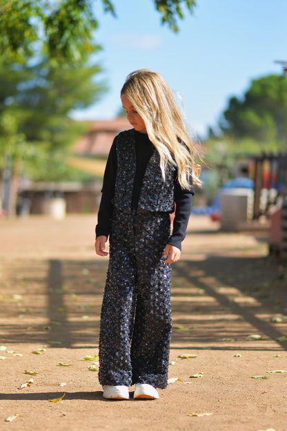 Shiny Black Denim
