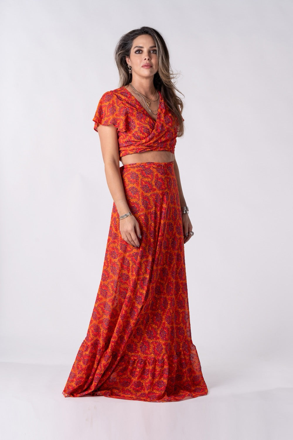 Sunmelo Maxi Wrap Skirt