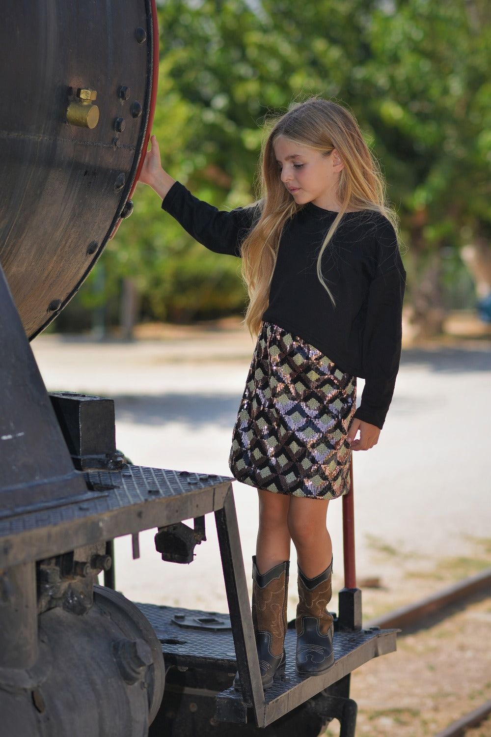 Black Asymmetrical Knit Top