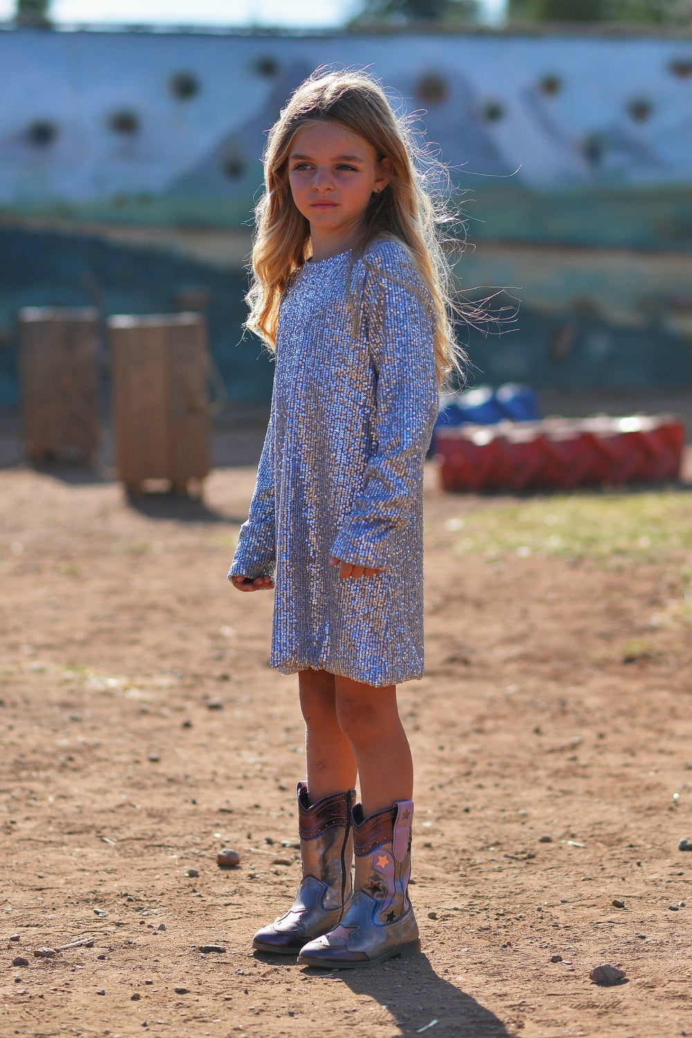 Silver disco dress