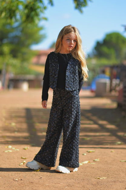 Shiny Black Denim