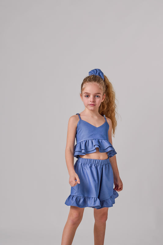 LUMINA RUFFLE TOP JEAN