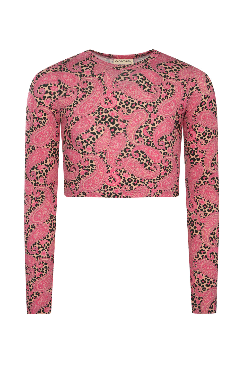 Sporty long-sleeve crop top