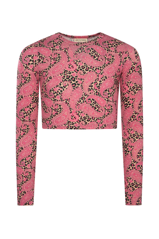 Sporty long-sleeve crop top