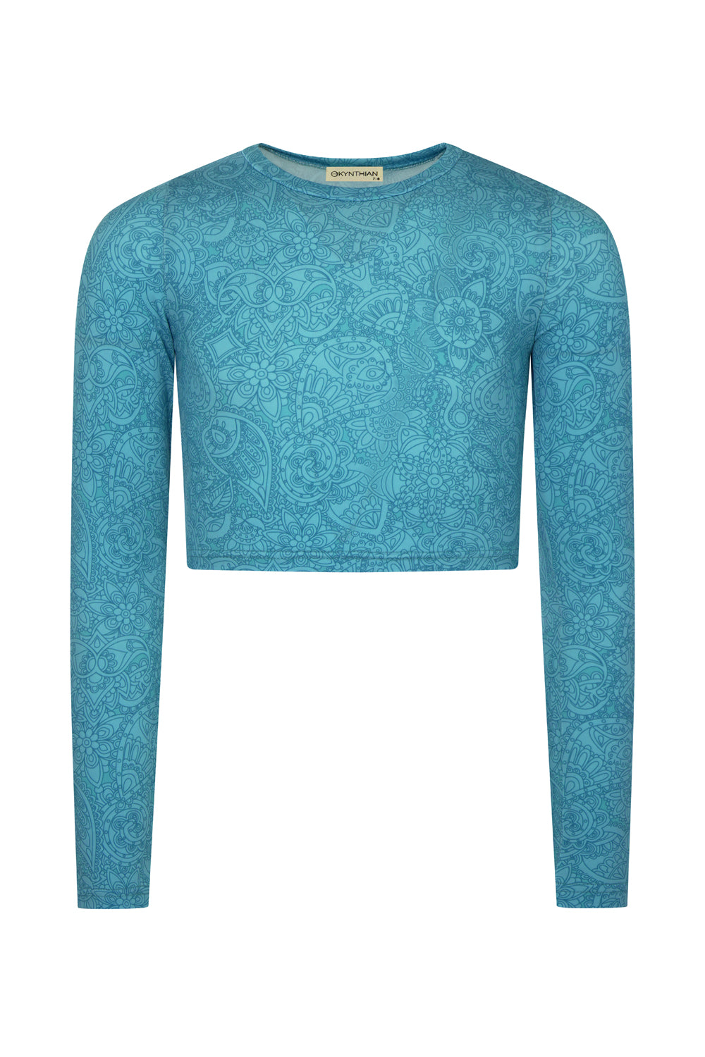 Sporty long-sleeve crop top