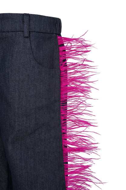 Feather blue jeans