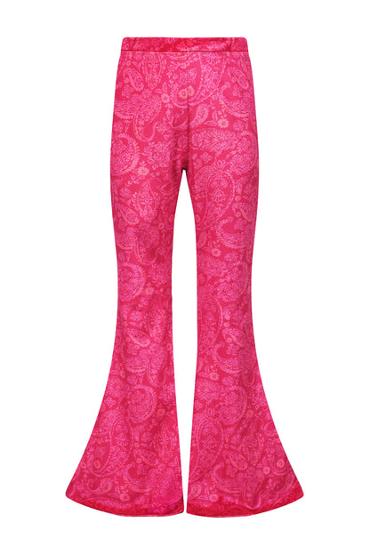 Magenta Paisley flare pants