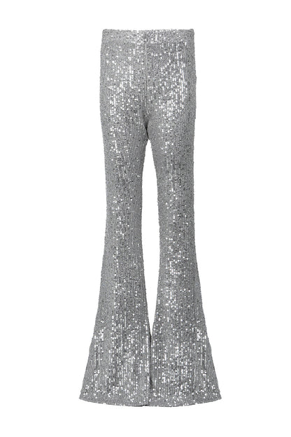 Silver flare pants
