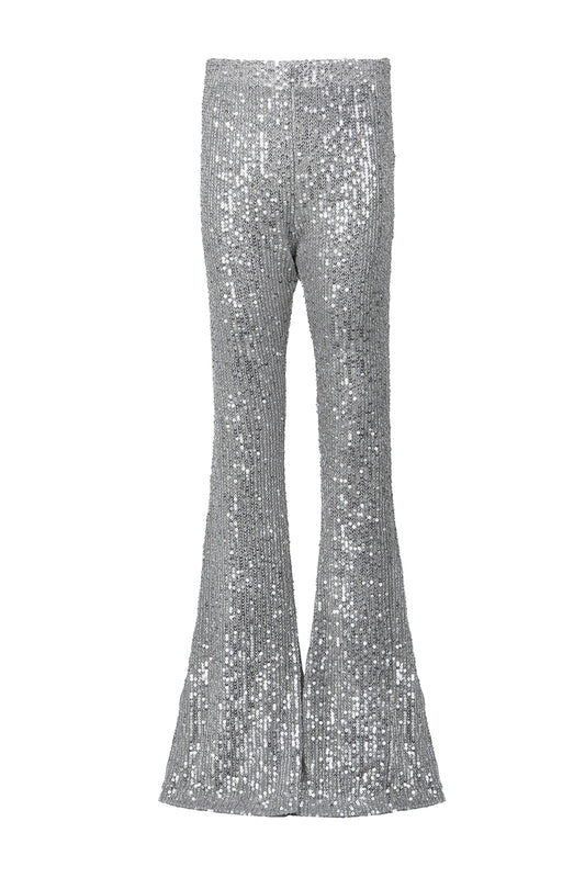 Silver flare pants