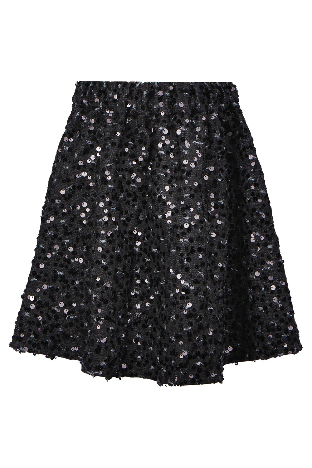 Shiny Black Denim skirt