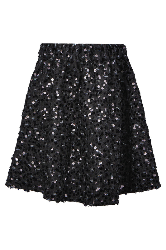 Shiny Black Denim skirt