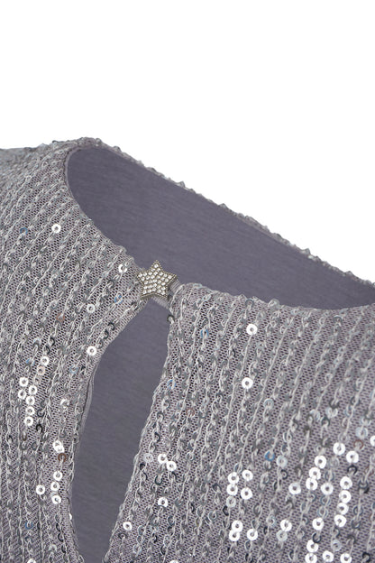 Silver disco dress