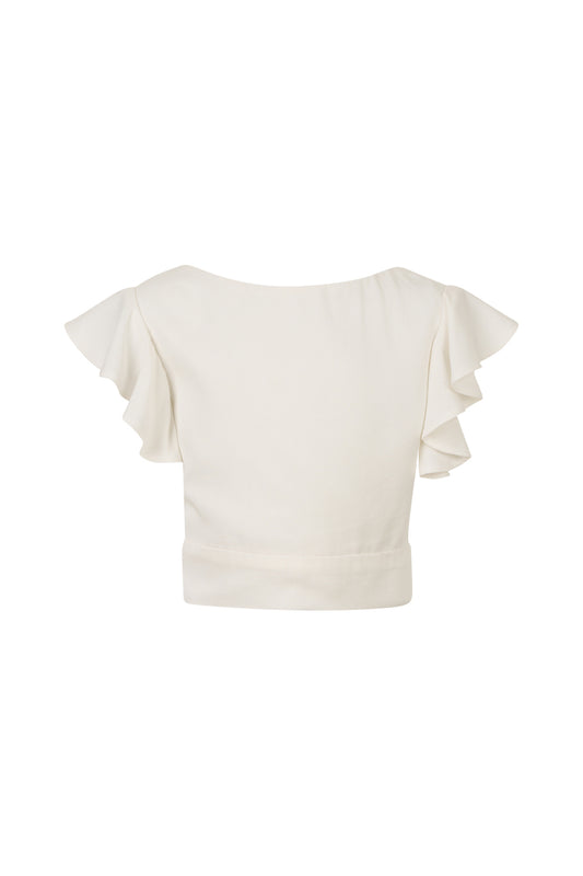 DREAMY RUFFLE OPEN BACK TOP